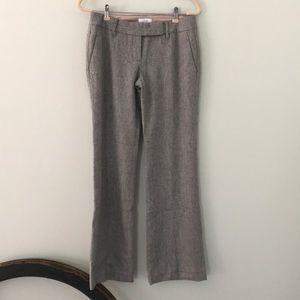 LOFT gray tweed wool blend marissa lined pants